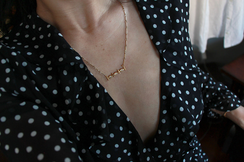 Dainty gold layering Necklace - handmade in California 