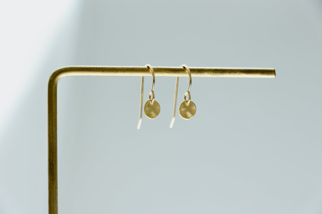 Hammered Disc Earrings