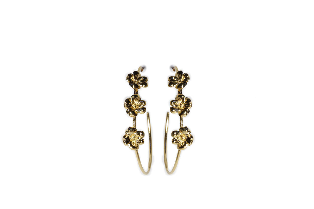 Gold plated hoop earrings